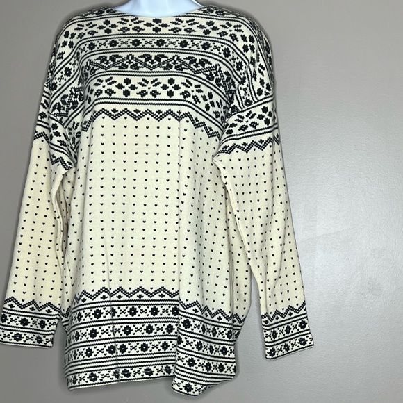 L.L. Bean made in Italy fair Isle wool sweater size large - Picture 4 of 9